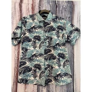 Mens WRV Short Sleeve Button Up Palm Tree Shirt Size XXL